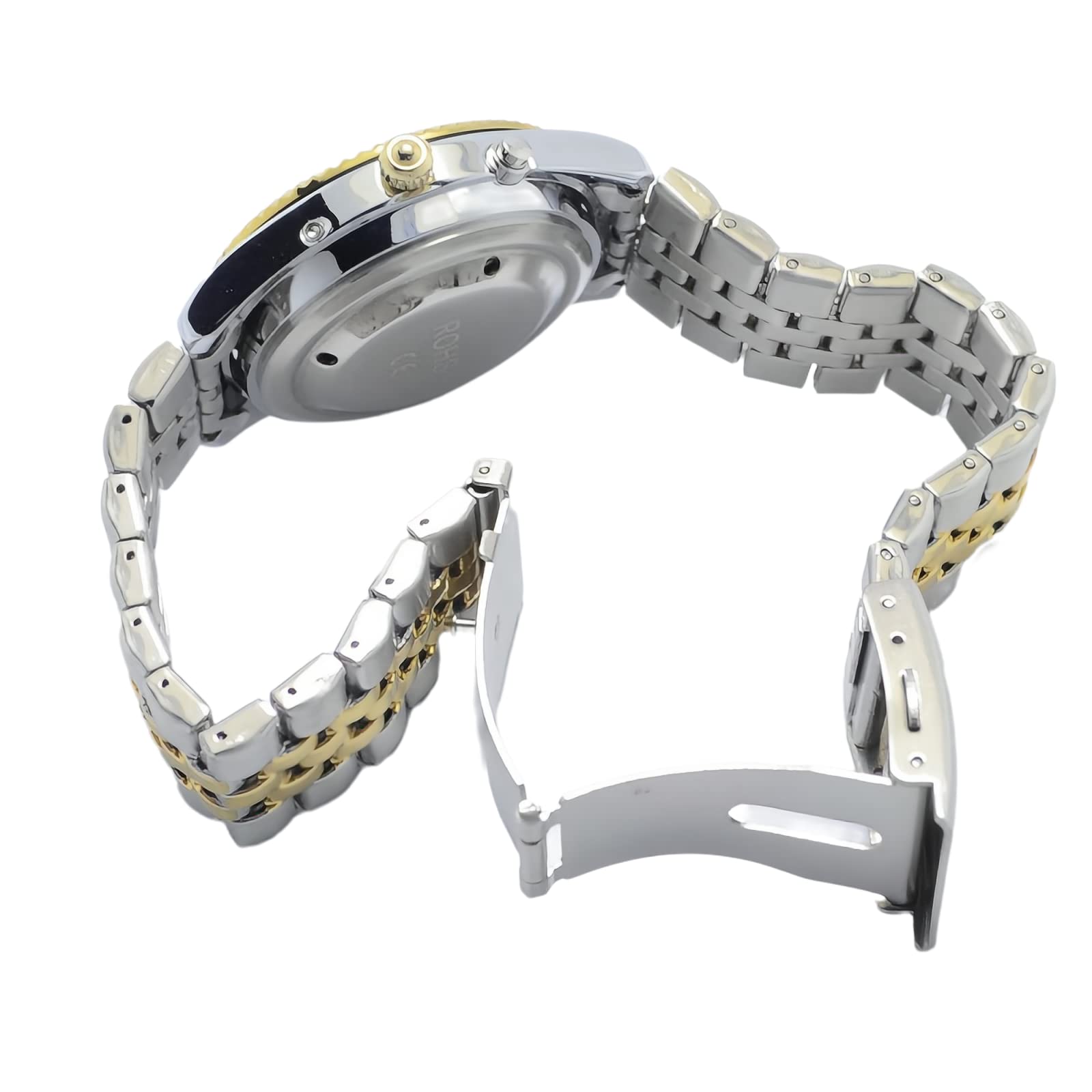 Reloj de pulsera de acero inoxidable para personas con discapacidad visual, analógico, con reloj despertador y fecha de salida XM-US-01