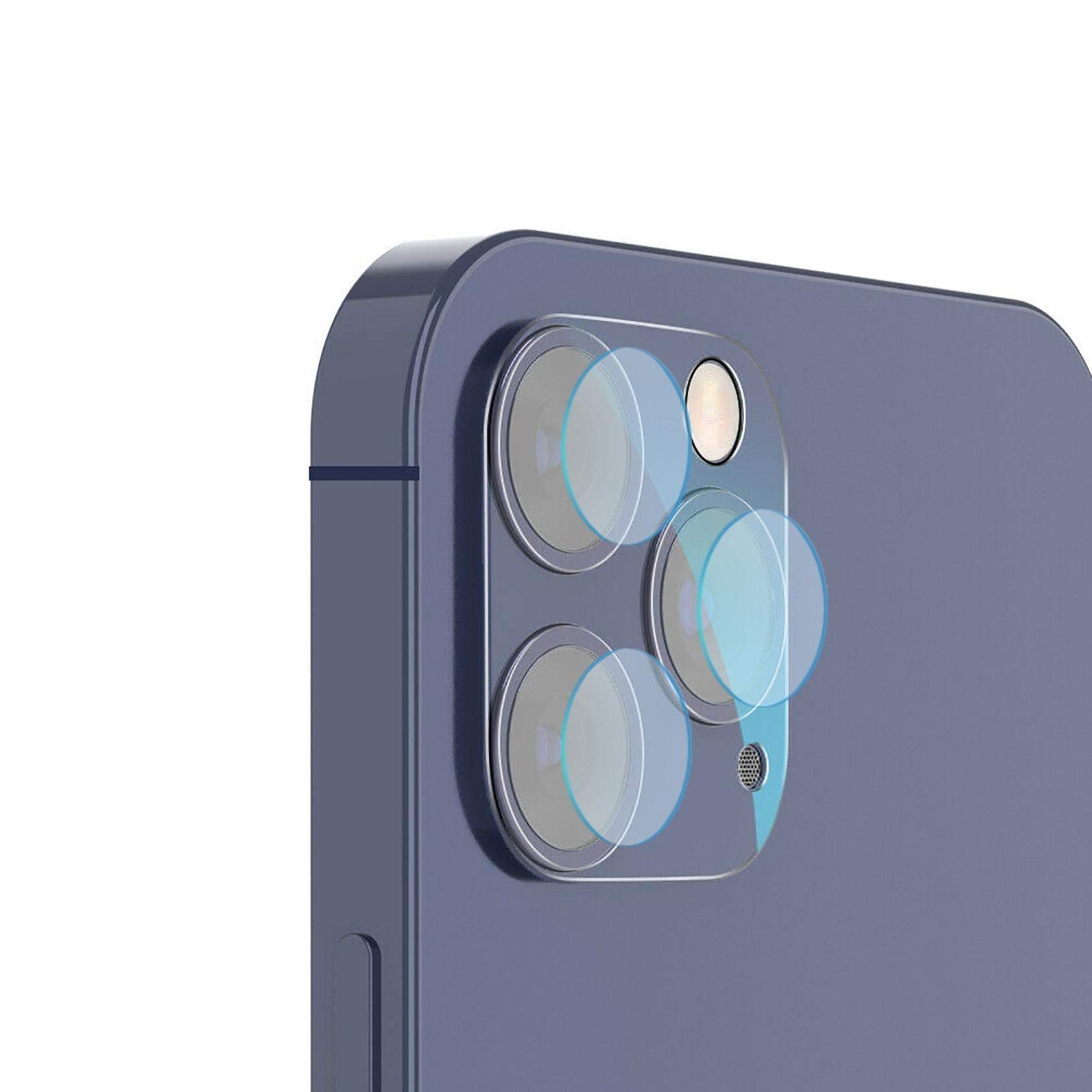 [1/3/5 Pack] 5 Pack Tempered Glass Camera Lens Protector for iPhone iPhone 12Pro/Pro Max(6.5"),[9H Hardness] HD Transparent Scratch-Resistant [Bubble Free] (1PACK)