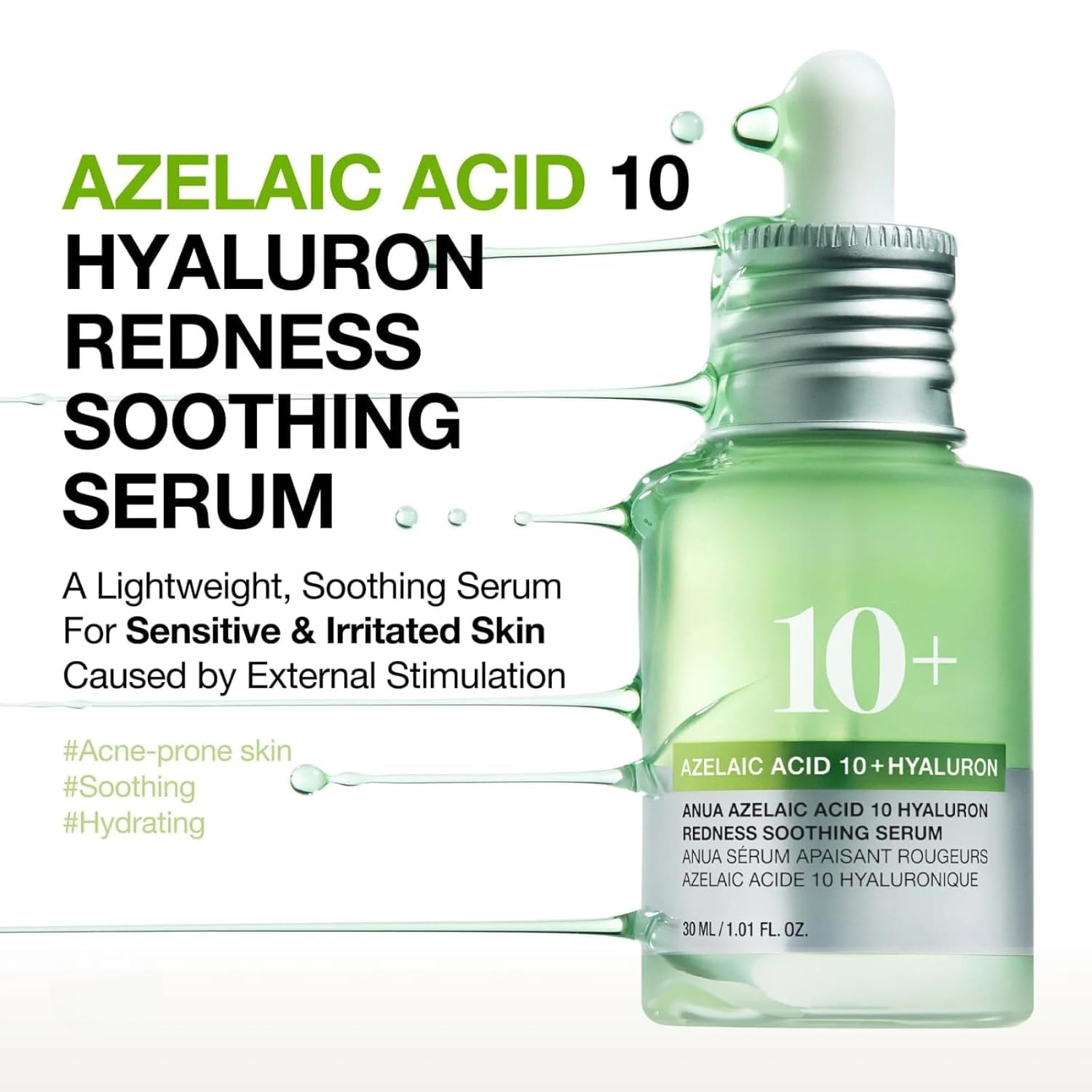 aryuna Azelaic Acid 10 Hyaluron Soothing Serum, Facial Serum For