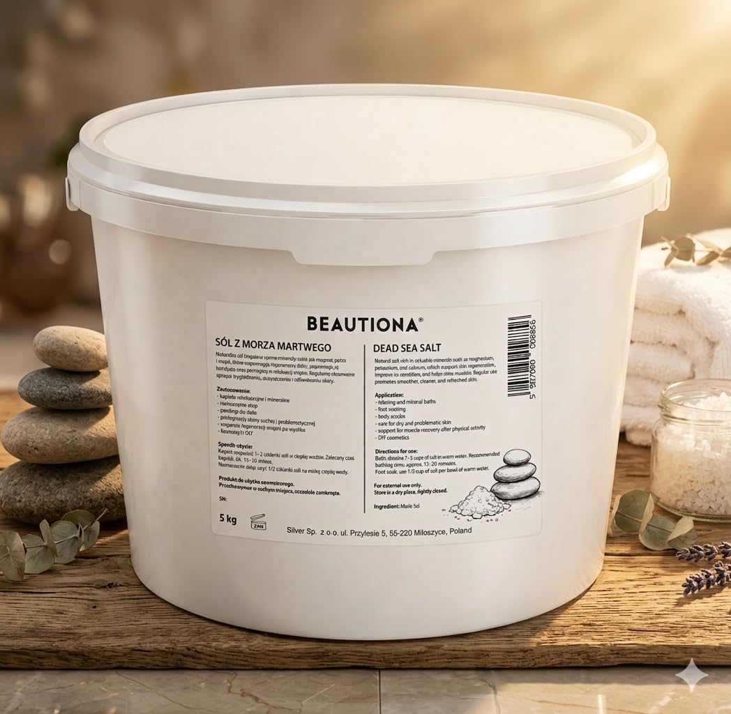 Sel de la Mer Morte 5 kg naturel – Sel de bain riche en minéraux pour bain, spa, gommage corporel & soin de la peau