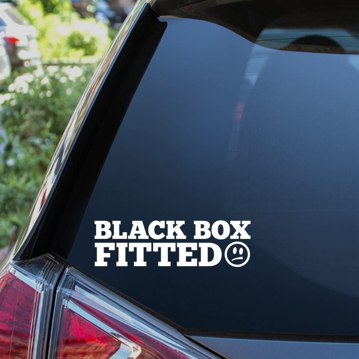 38K Vinyl Graphics Black Box Sticker Funny Face New Young Driver Car Window Bumper Decal