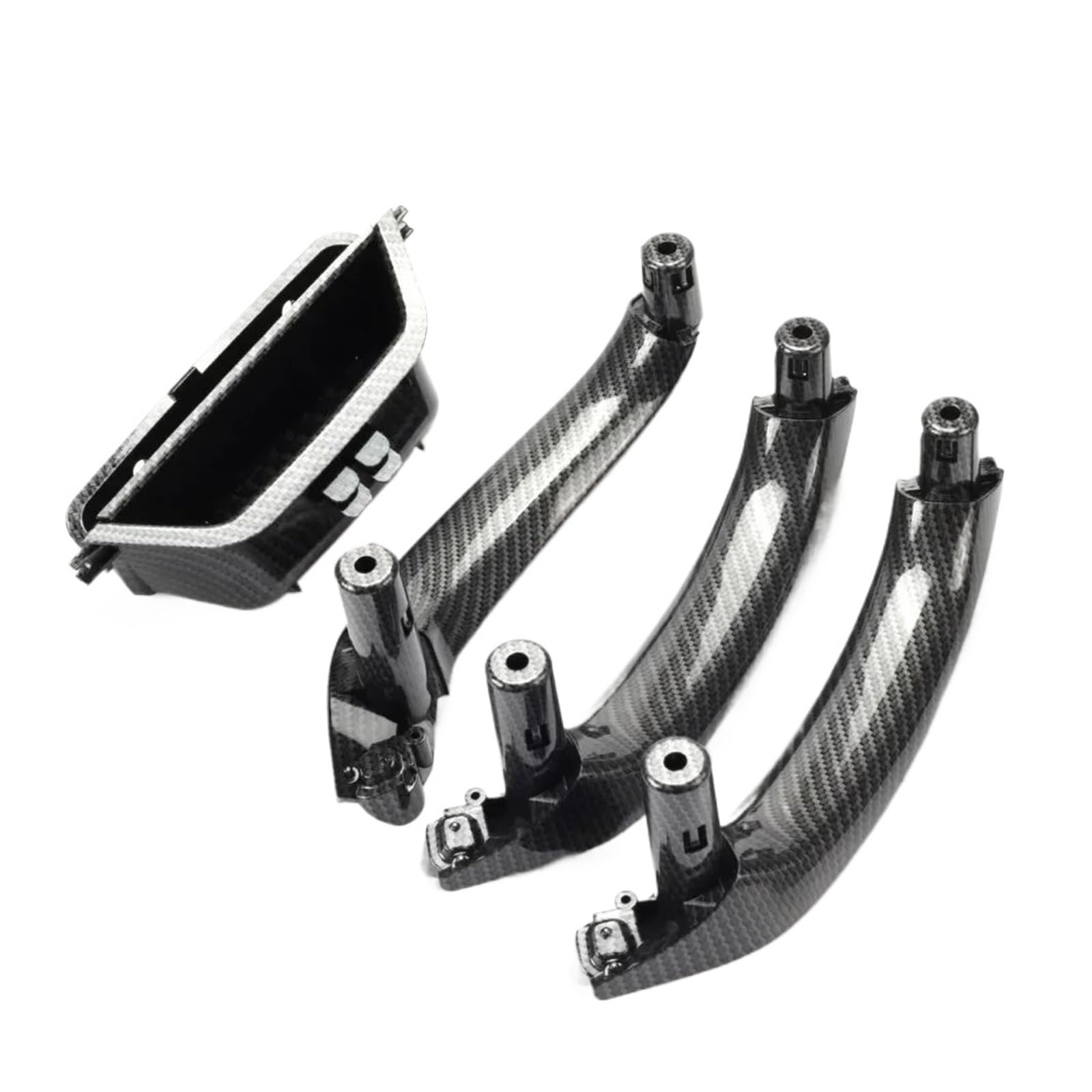 Fhcbutae Lhd Carbonfiber Set Door Inner Handle Pull Trim Interior Panel For X3 X4 F25 F26 2010-2016 Lhd Rhd Car Front Left 51417250307(Lhd Carbonfiber Set)