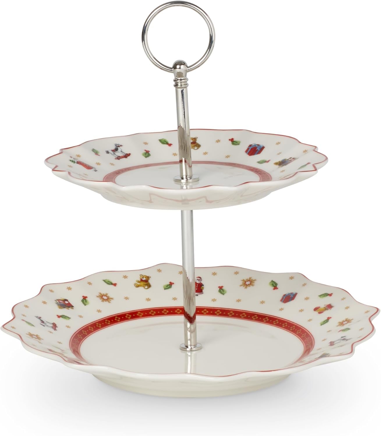 Villeroy & Boch - Toy's Delight Kleine Etagere Weihnachten, Mini Etagere Weihnachten, Weihnachtsetagere Toys, Weihnachtsdeko, Weihnachtsgeschirr, Serviergeschirr Keramik für Buffet, Premium Porzellan