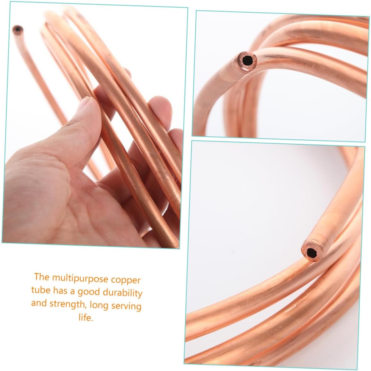 6pcs Soft Copper Tubing for Air Conditioning and Refrigeration and Flexible Copper Coil for Home and Commercial Use