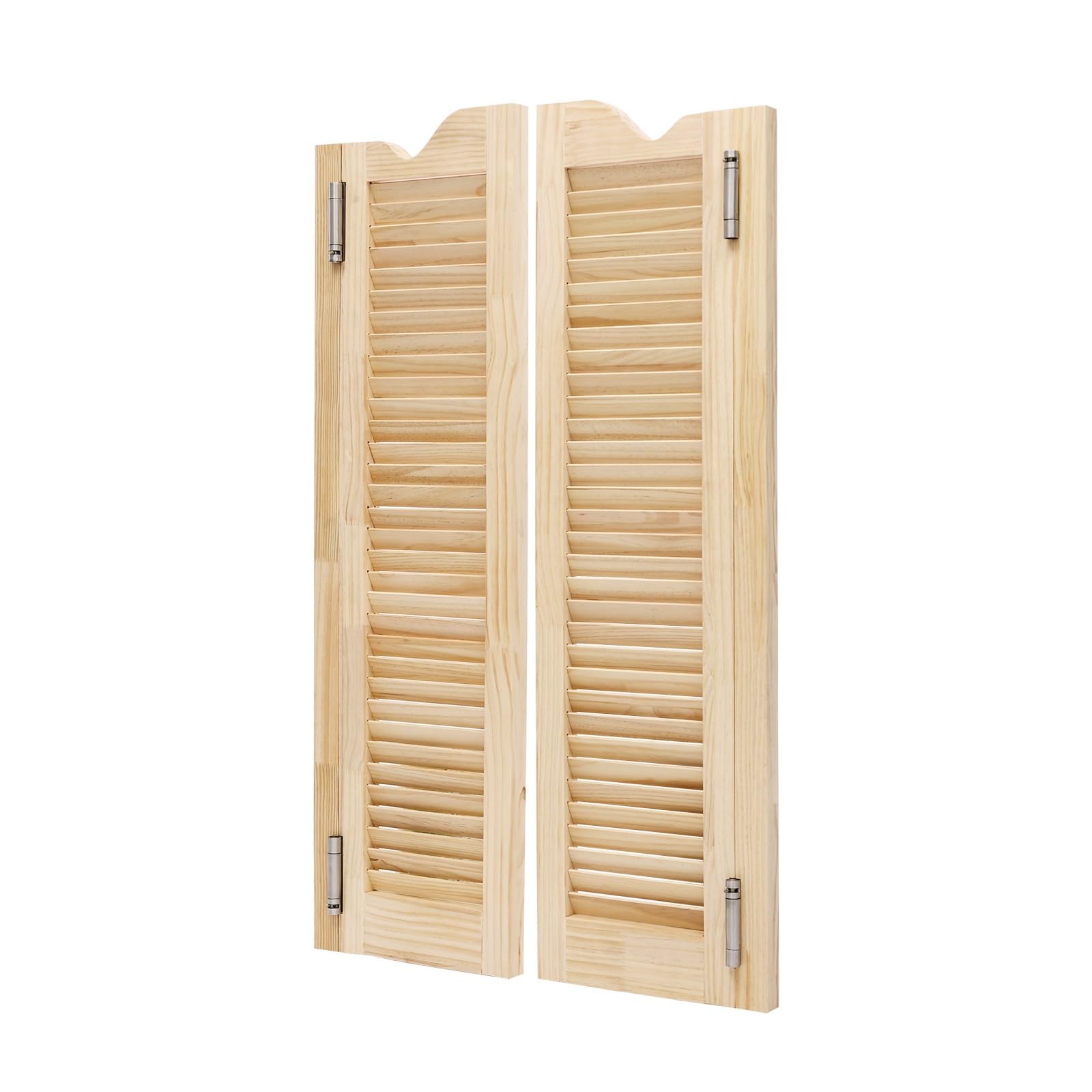 Porta basculante in legno, porta a battente, divisoria, porta basculante in legno, porta interna in legno di pino, porta interna in stile rustico, montaggio a parete (legno, 107 x 61 cm)