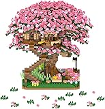 SUHOMMY Mini Bloques De Construcción De Kit De Árbol De Bonsái De Flor De Cerezo, 2138 Piezas Juego de Construcción de...