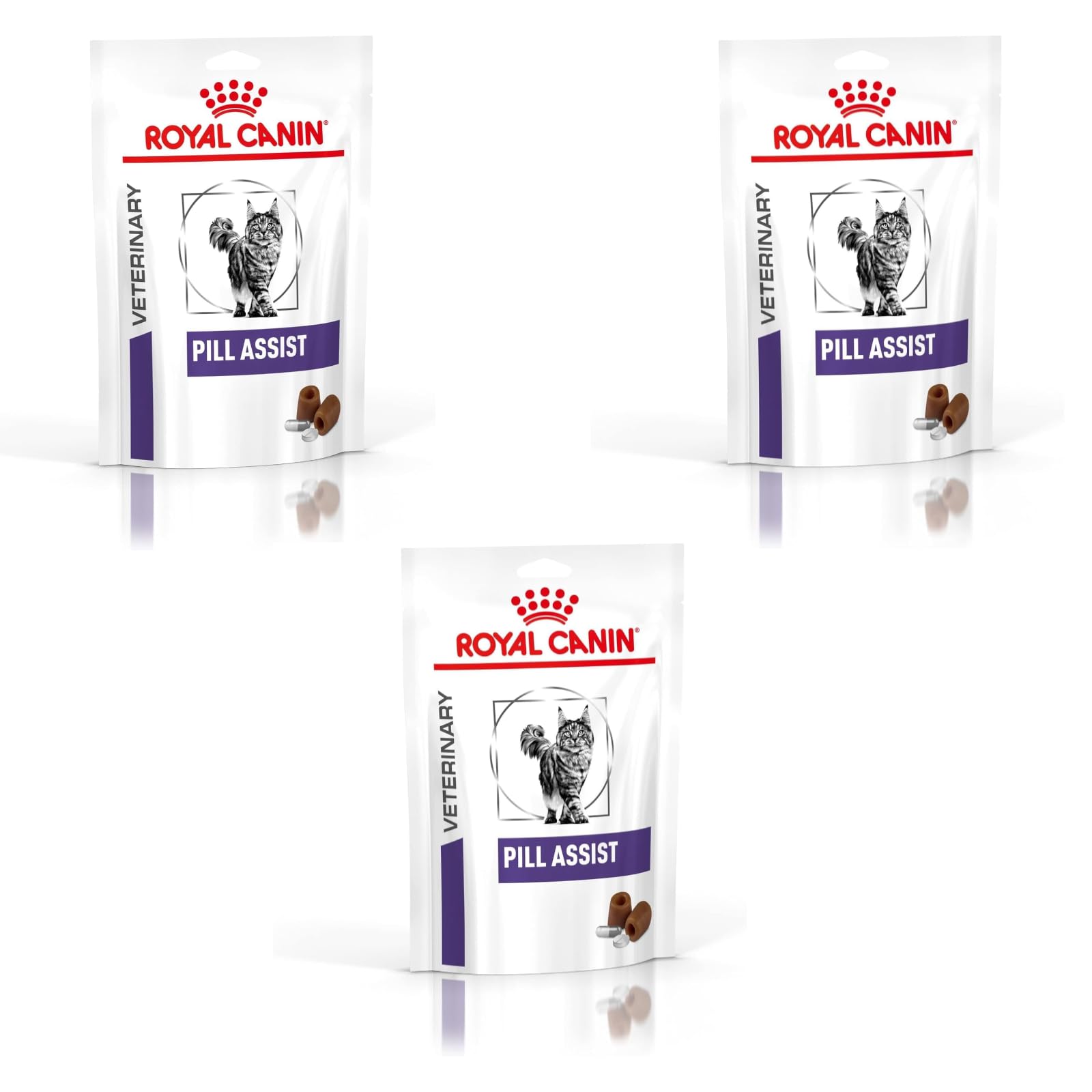 Royal Canin Veterinary Pill Assist CAT | 3 x 45 g | karma uzupełniająca dla kotów | smaczne krokiety dla łatwiejszego podawania leków