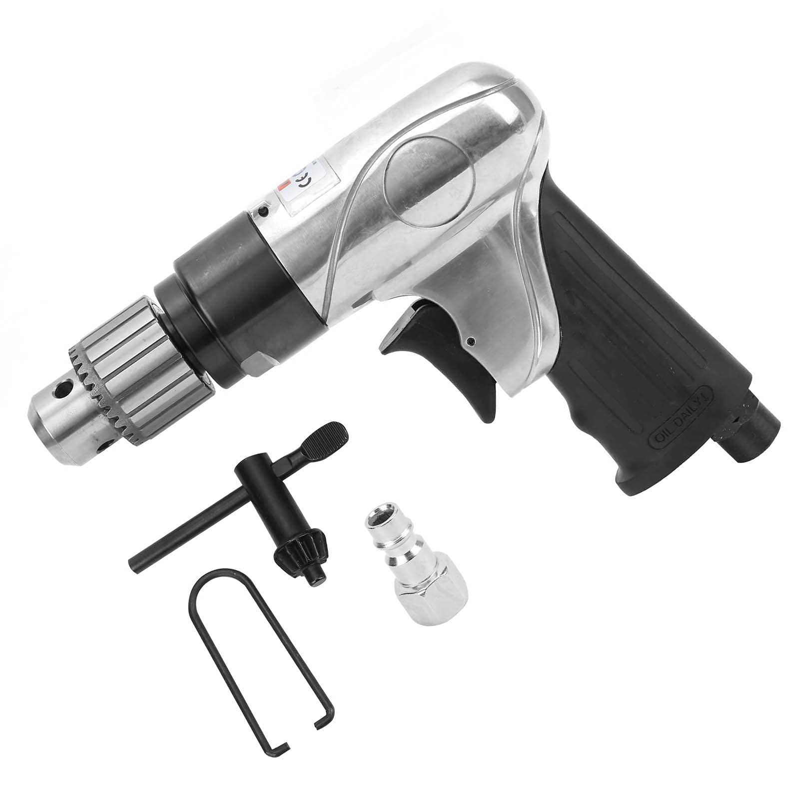 KP 552H Air Drill, Pneumatic Drilling Machine with 3/8 Inch Chuck, 10mm Drilling Capacity, High Strength Alloy Steel, Reversible, Lightweight, Smooth Rotation, for Industrial Dr (American Style)