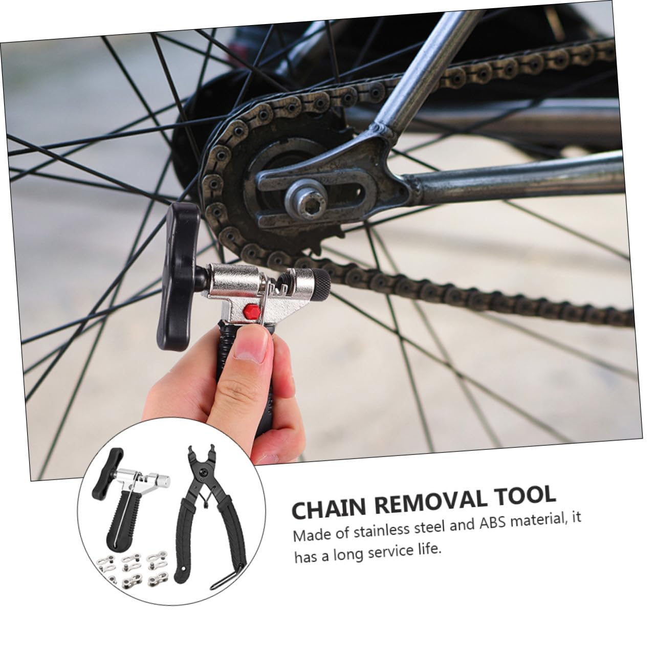 TOYANDONA Kit De Herramientas para Cortar Cadena De Bicicleta Alicates para Eslabones Herramienta Práctica Mango