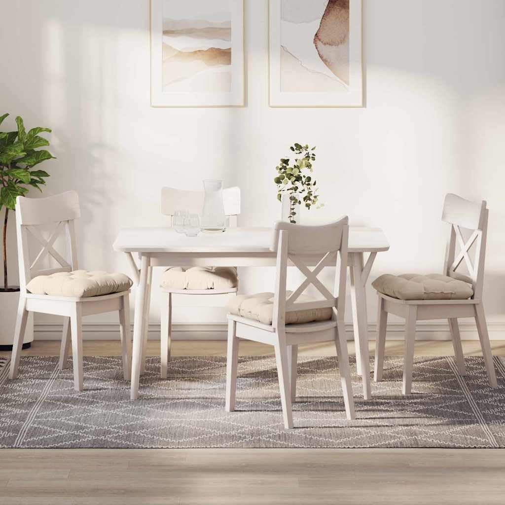Coussins pour salle à manger et balcon lot de 4 galettes beiges 40x40