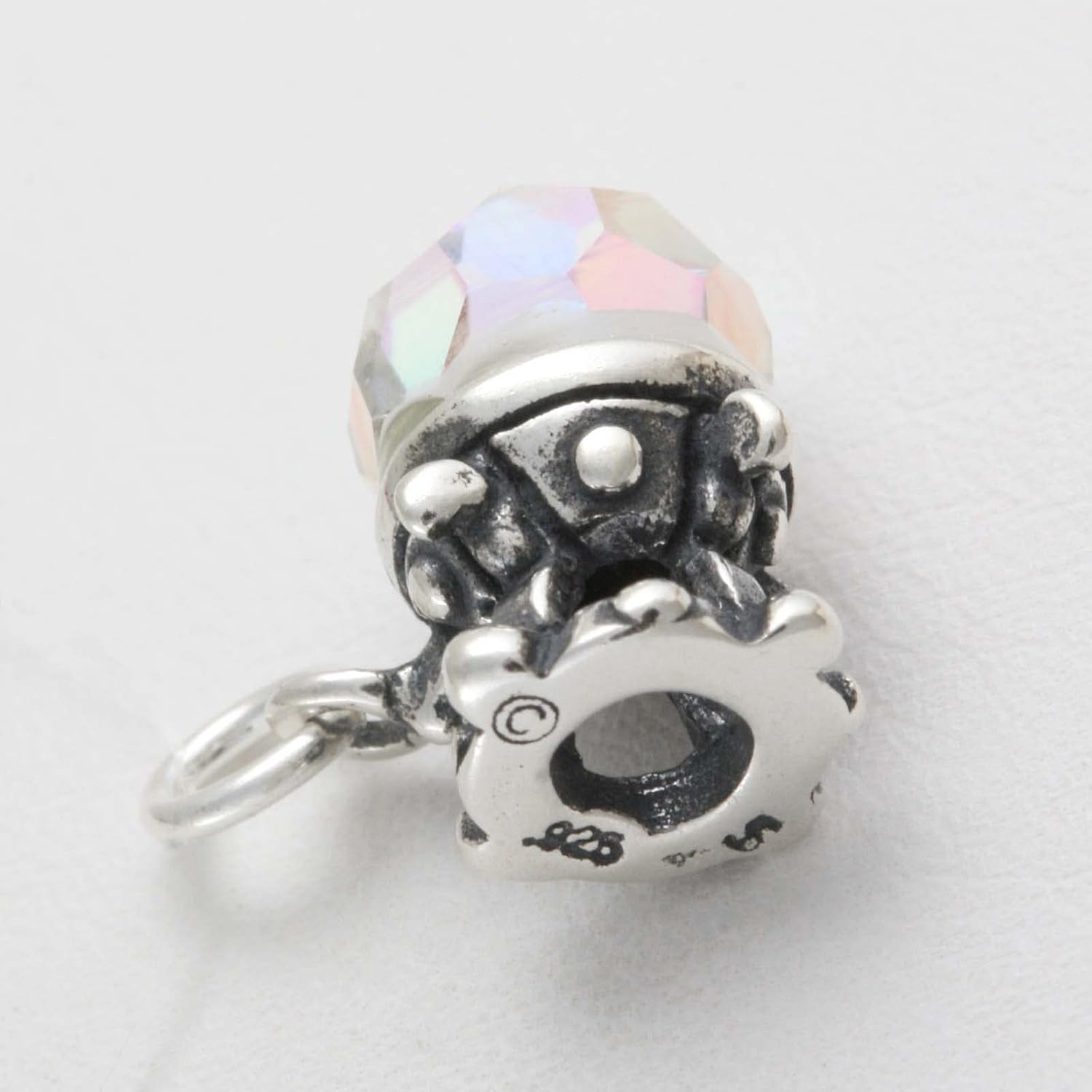 Dakota West Psychic Fortune Teller Aurora Borealis Crystal Ball 925 Sterling Silver Charm Pendant Bracelet Jewelry Making Supply