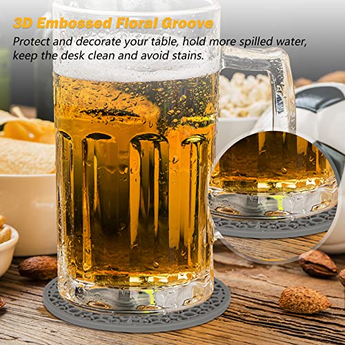Yofri Silicone Coasters For Drinks, Cute Cup Coasters, Non-Slip, Colorful Coasters For Coffee Table, Bar, Patio, Rubber Drink Coaster Set, Rainbow Coaster For Office Desk, Gift Ideas For Friend, 6 Pcs #TOP2