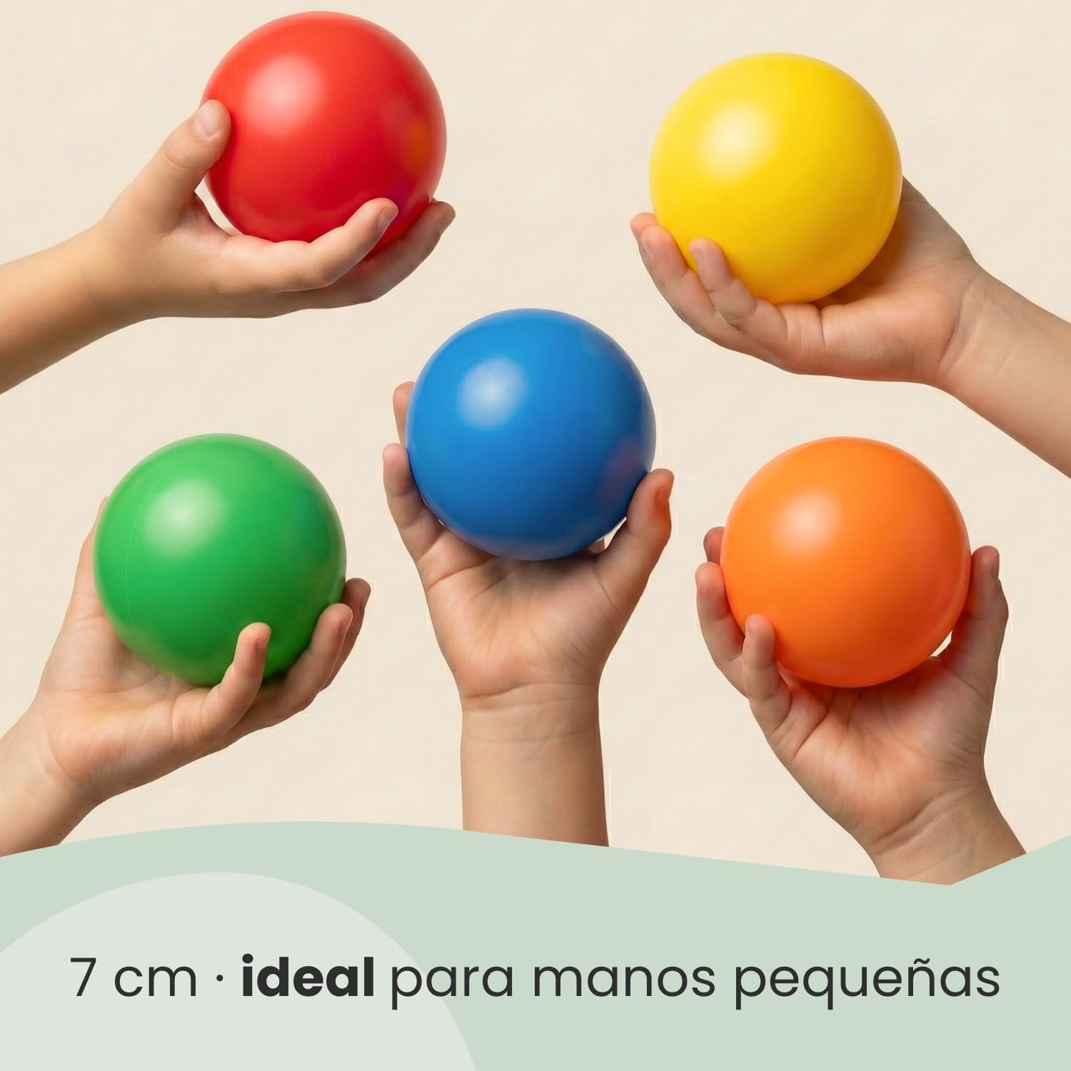 LittleTom Desde el Nacimiento 100 Esferas Piscina Infantil 7cm - Piezas Plástico Coloridas Seguras sin BPA para Bebé - Juguete Educativo Estimulación Motriz - Accesorios Parque Tienda Hogar Jardín