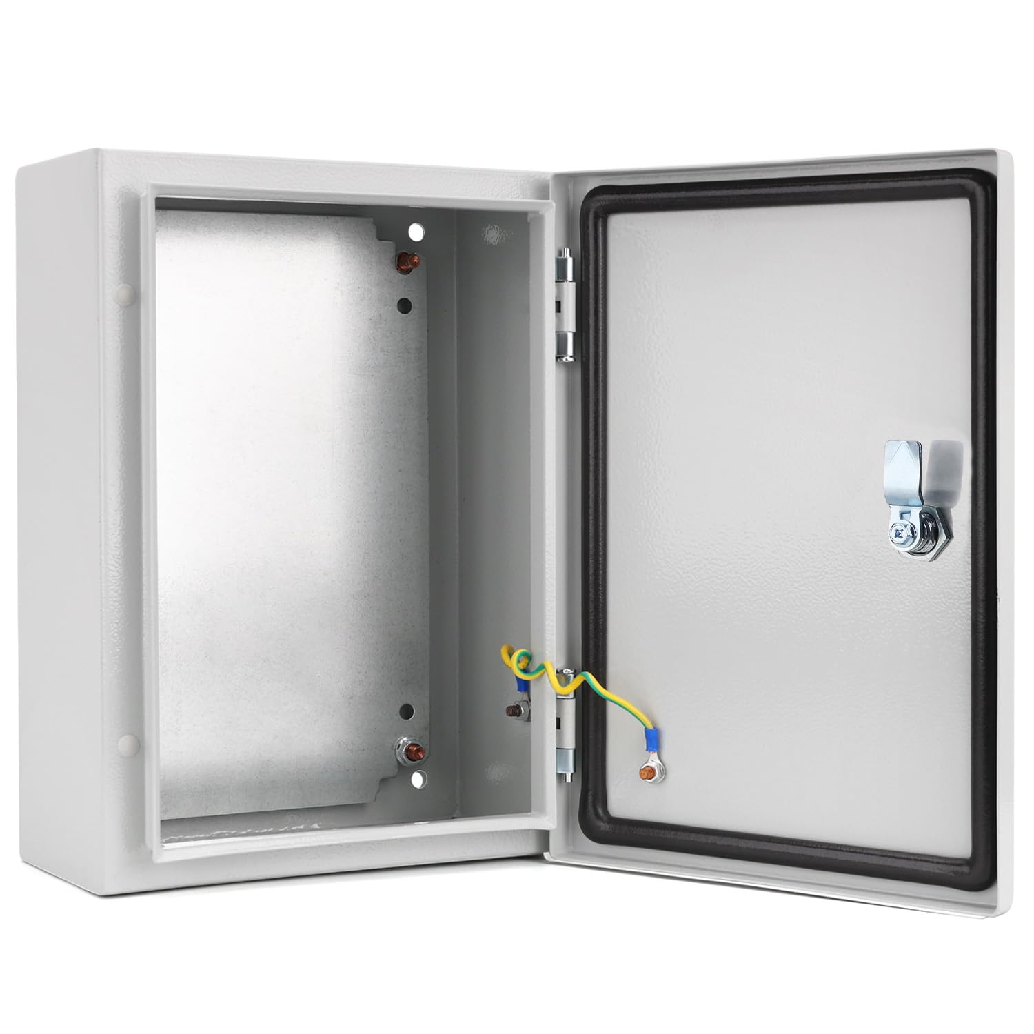 QILIPSU Metal Electrical Box IP65 Waterproof Steel Project Enclosure Lockable Weatherproof Electric Junction Box for Indoor & Outdoor Use 14"x10"x6"-picture-19