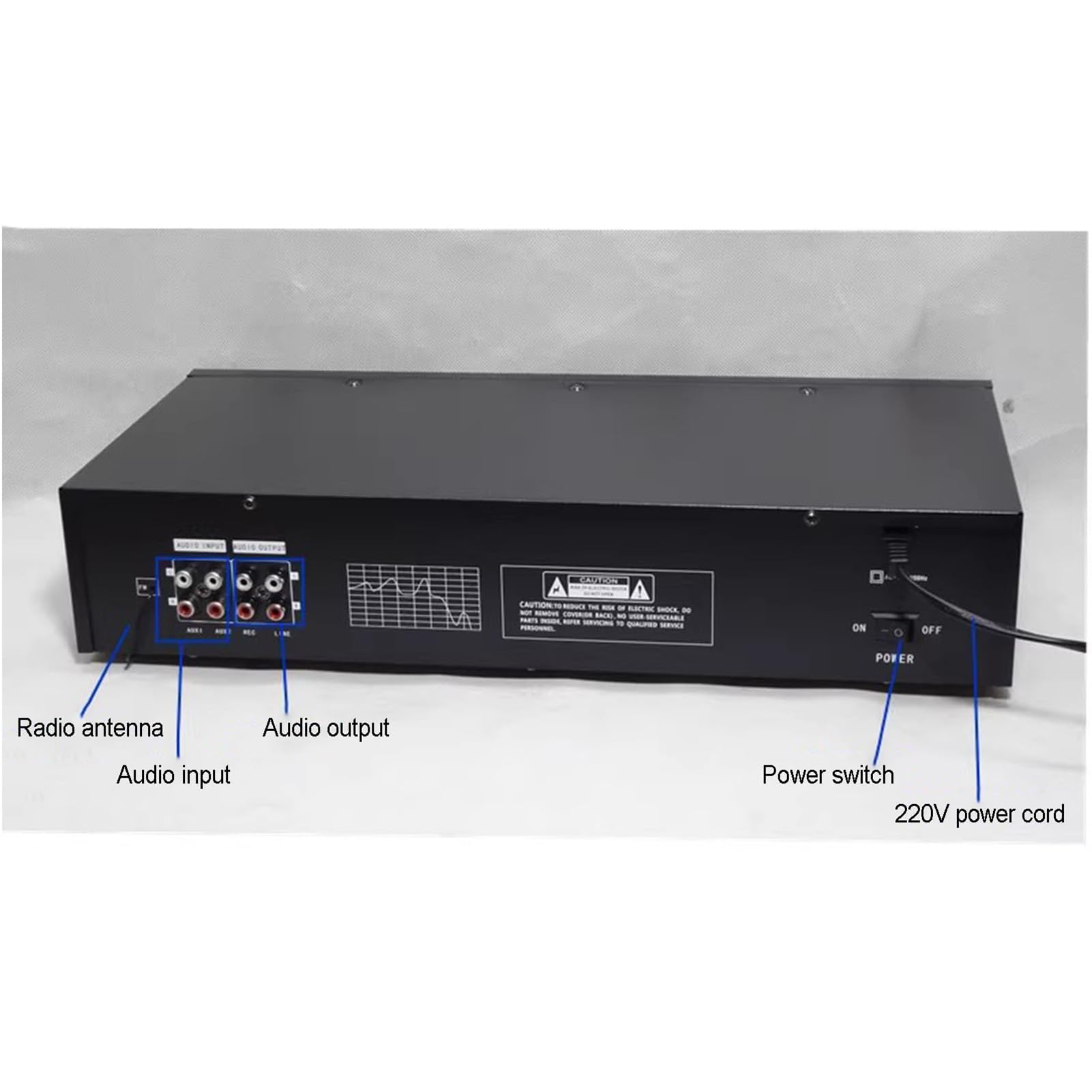 Equalizador Estéreo Dual De 20 Bandas, Controlador De Efectos De Audio Digital con 5.0 Bluetooth Y Control Remoto, Ecualizador De Ajuste De Eq HiFi Home, Reducción De Ruido, para Grabar Estudios