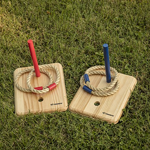 Triumph Premium Wooden Quoit Set - Includes 2 Targets And 6 Sisal Rope Rings #TOP1