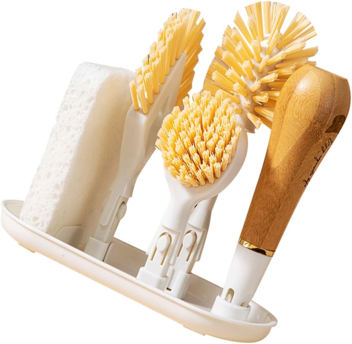 1set Kitchen Cleaning Brush Replaceable Scrubber for Dishes Pots and Pans Ergonomic Design High-Density Bristles Versatile for Kitchen Use