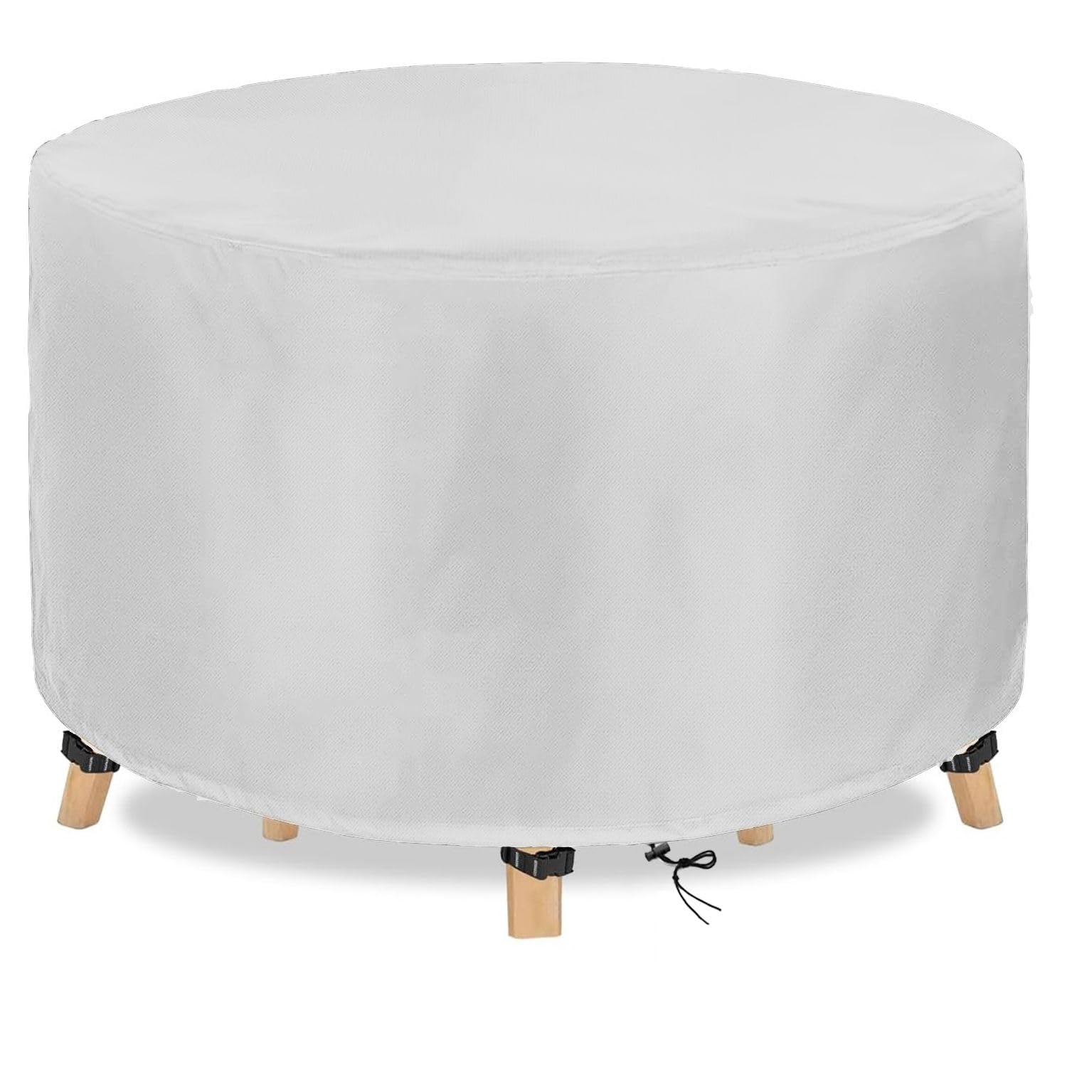 DKHLYB Redonda Funda Muebles Exterior Funda Mesa Jardin Impermeable 600D Funda Protectora Muebles Jardin Anti-UV Cubierta de Muebles Funda para Mesa de Jardin Redondo 100x74cm