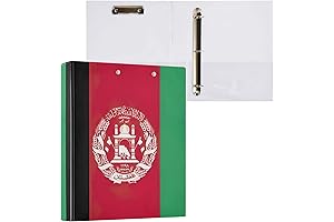 Afghanistan Flag 1.5" D-Ring Binder w/2 Pockets