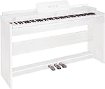 WENCAI Piano numérique 88 Clés Pesée Hammer Action Clavier en bois Piano droit Accueil Piano numérique Électronique 88-Key Piano avec triple pédale MIDI Piano électrique supporté, Black-Hammar Action Pianos électriques, Piano électronique droit en bois pour B