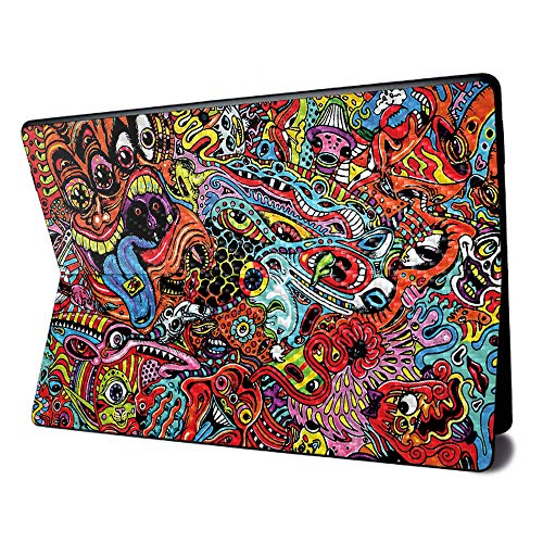 Image of MightySkins Carbon Fiber Skin for Microsoft Surface Pro X - Acid Trippy | Textured Carbon Fiber Finish | Easy to Apply, Remove, and Change Styles | Made in The USA