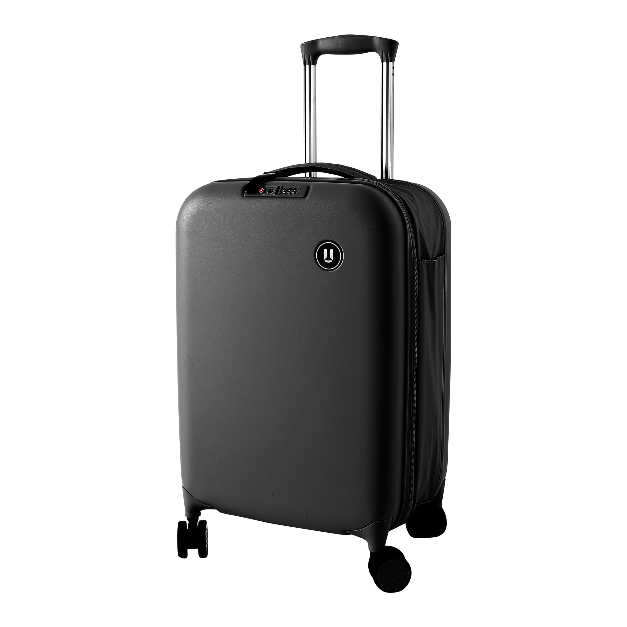 the clownfish PC Valencia Series Small 24Inch Trolley Bag For Travel | Spinner Wheels Hard Sided Suitcase| Collapsible Easy-To-Store | With Cover | Water Resistant Cabin Trolley Bag | Black-picture-36