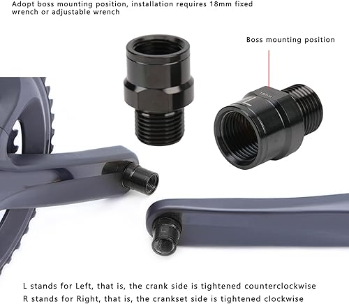 Miniatura 8 de Extensor de pedal de bicicleta, pedal de bicicleta de aleación de 0.630 in0.6 pulgadas, eje de extensión de pedal de bicicleta, eje de extensión