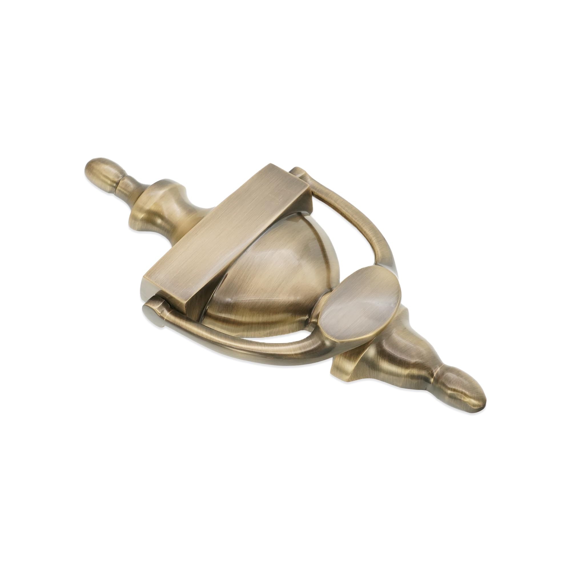 Heurtoir de porte urne victorienne en laiton massif - 6 finitions (antique, 20,3 cm)