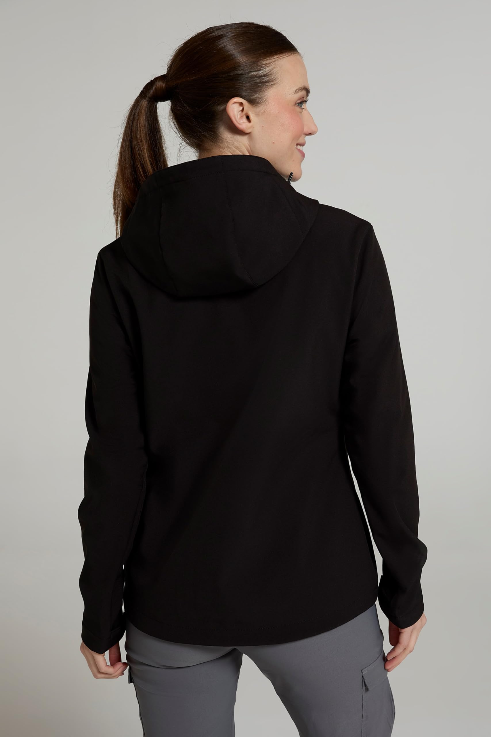 Mountain Warehouse Exodus Wasserabweisende Damen-Regenjacke aus bedrucktem Softshell - Winddicht, leicht, verstellbar, Taschen - für den Sommer, auf Reisen
