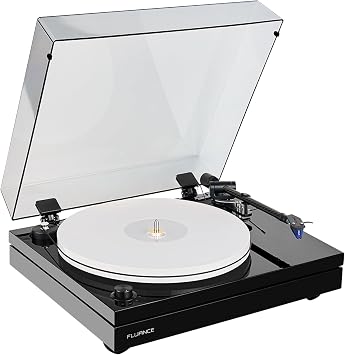 Fluance RT87 Reference High Fidelity Turntable Vinyl Record Player, Dual Plinth Isolation, VTA Adjustable Carbon Fiber Tonearm, 2M Blue Cartridge, Acrylic Platter, Speed Control Motor Piano Black