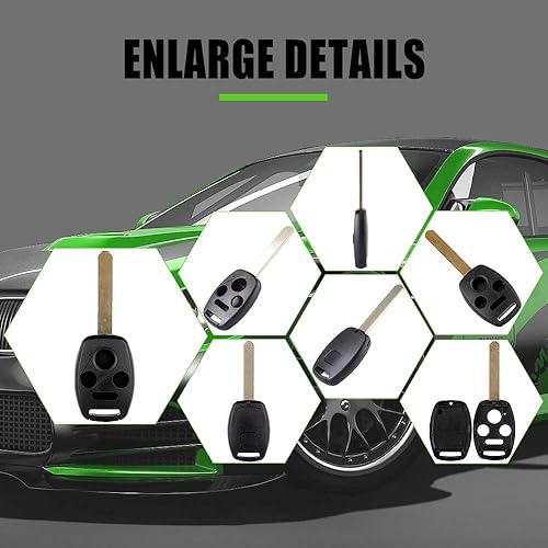 Miniatura 6 de SCITOO 1 funda para llavero para Honda para Accord para Civic CR-V para Odyssey para Pilot for Insight para CR-Z para Fit 2006-2015 KR55WK49308 N5F