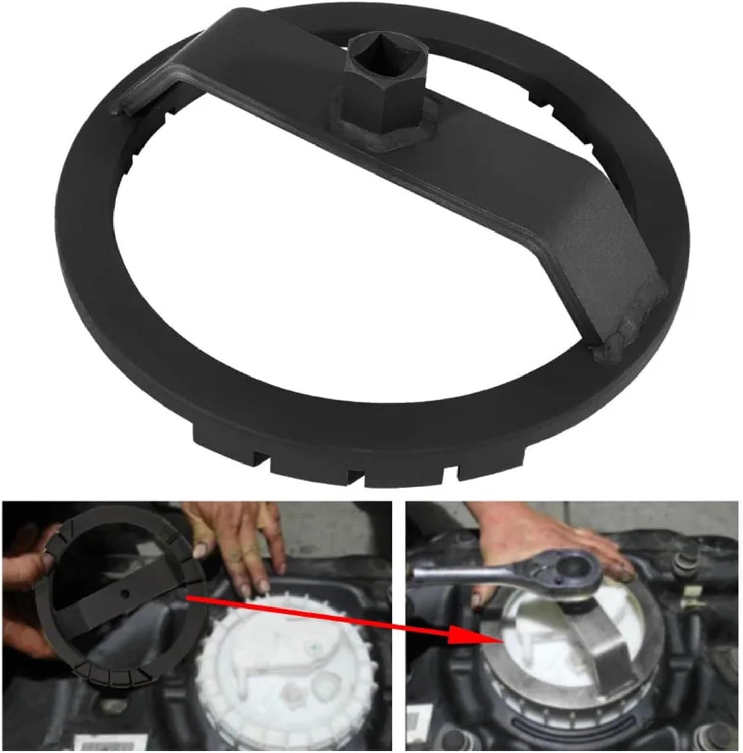 Fuel Tank Lid Wrench Fuel Pump Sender Lock Ring Tool Compatible With Toyota Corolla Yaris Maritx Tacoma VIOS And Compatible With Lexus RX330 RX350