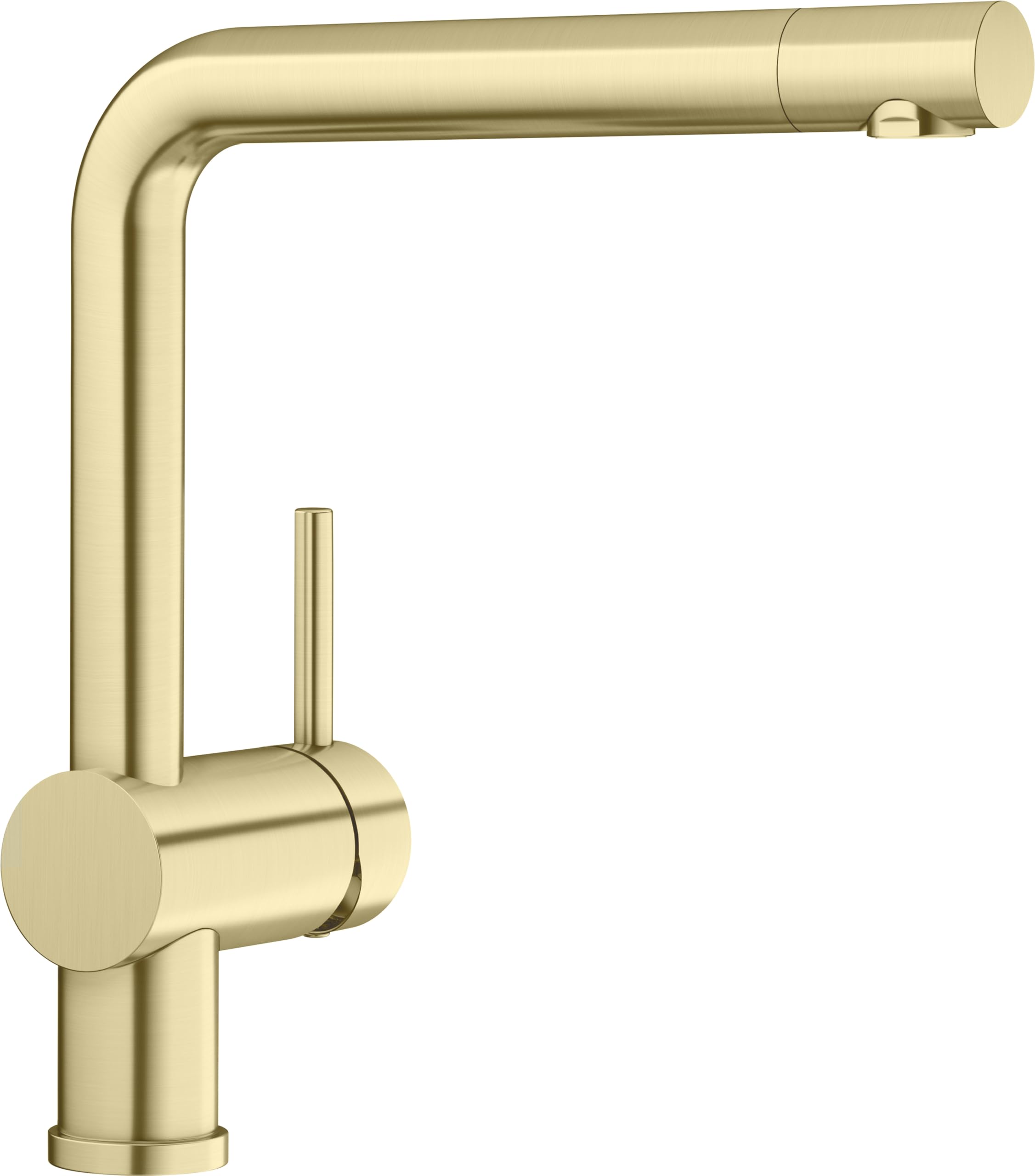 BLANCO LINUS Robinet de cuisine en or satiné haute pression Clapet anti-retour Cartouche en céramique Qualité de l'eau garantie et économie d'eau