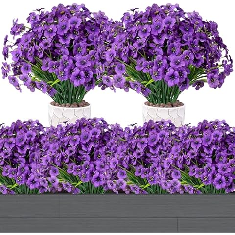 KYSUN 12 Bundles UV Resistant Artificial Flowers Cover