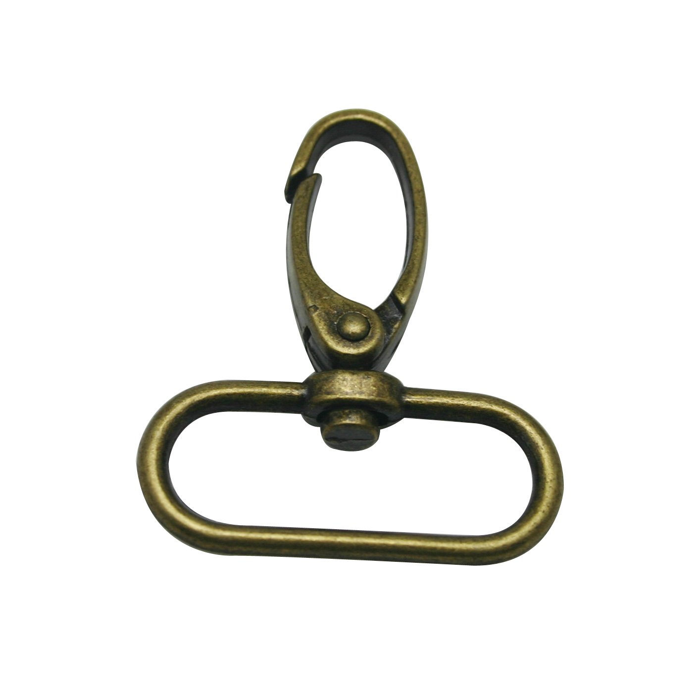 Generic Metal Color Bronze Lobster Clasps 1.2 Inches Inside Diameter Oval Swivel Trigger Clips Hooks for Purse Bag Straps Pack of 10