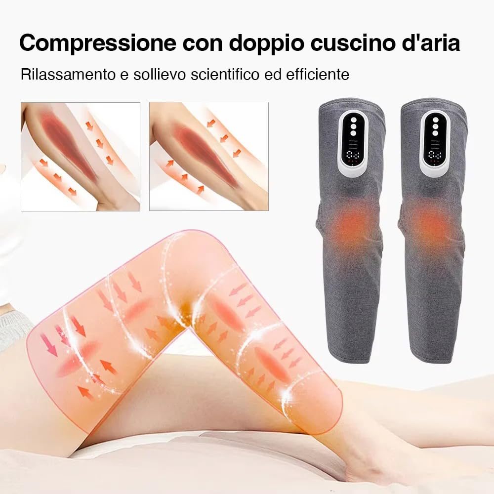 Pressoterapia Massaggiatore Gambe per Linfodrenaggio - Massaggio Polpacci per Casa