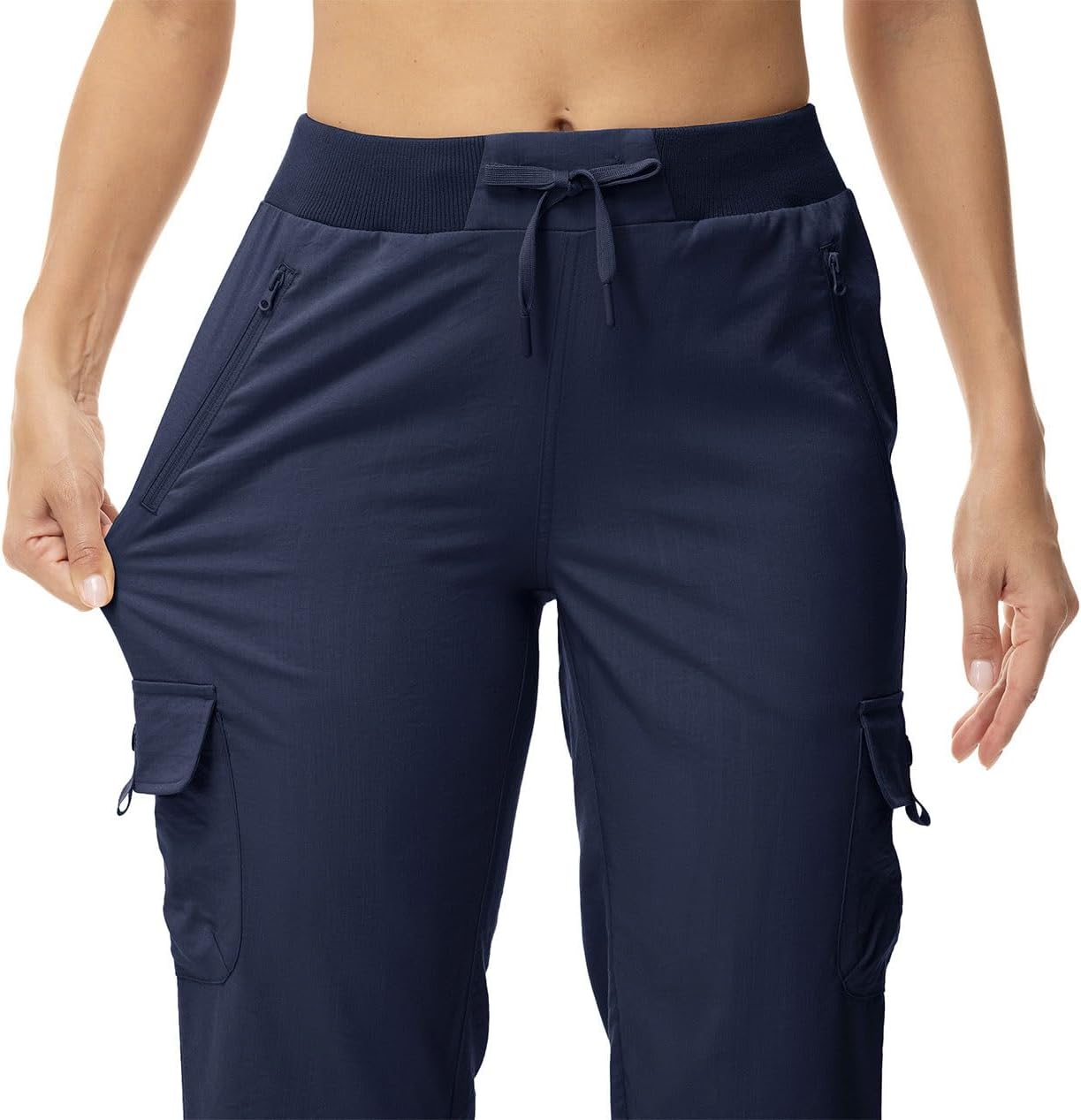 YSENTO Womens Cargo Capri Pants with Pockets Summer Bottoms Lightweight Quick Dry Hiking Athletic Joggers