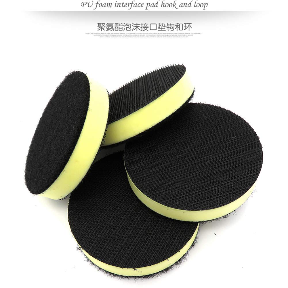 5PCS 4"100MM Gancho y bucle Almohadilla de interfaz de espuma de PU Almohadilla de respaldo de lijadora de densidad media Almohadilla de pulido Herramientas eléctricas Piezas