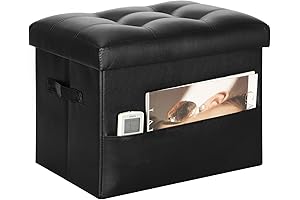 Ottoman Cushion: Foldable Storage Foot Rest Stool with Enhanced Comfort