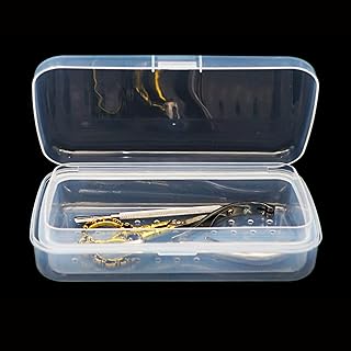 LXIANGN Nail Tool Sterilizer Box,Fully Transparent Plastic Sterilization Tray Nail Art Sterilizing Clean Tool Sterilizer Box Storage Organizer for Tweezer,Hair Cutter Manicure Tool (Transparent)