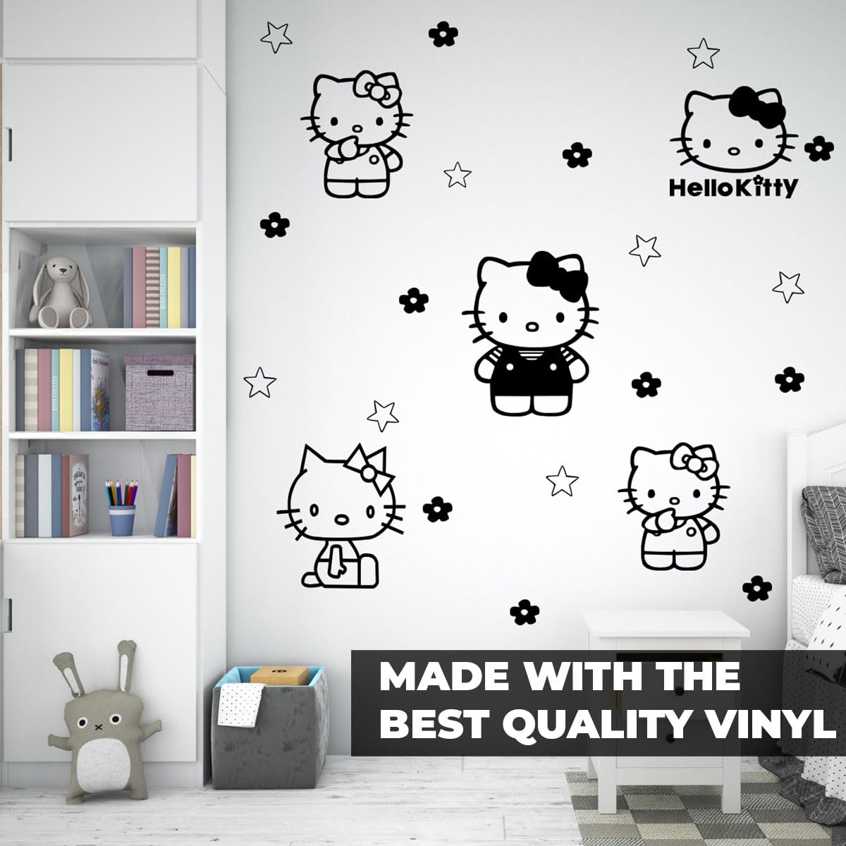 セレブキティ　インテリアテープ Amazon.com: Hello Kitty Inspired Wall Decal Sticker Art
