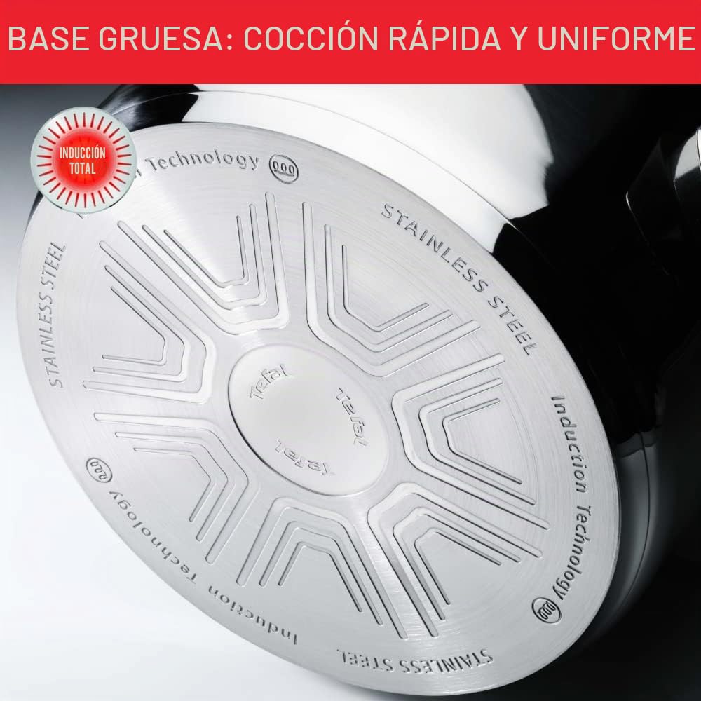 Tefal Comfort MAX - Sartén (Acero Inoxidable), Plata, 30 cm