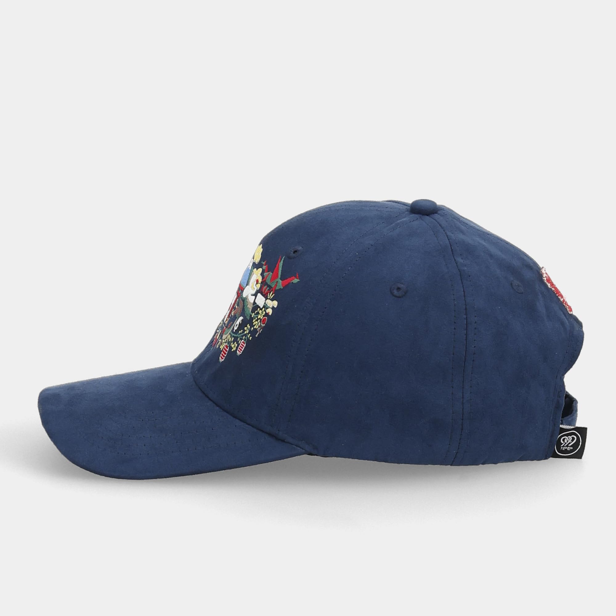 999TEE Shibui Suede Cap – Premium Suede 6-Panel Baseball, Curved Brim, Adjustable Unisex Minimal Streetwear Cap Blue 2