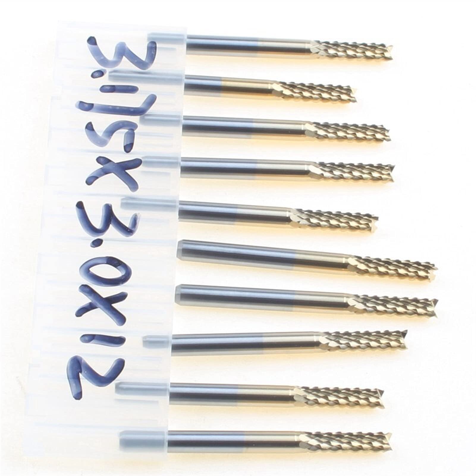 BERWENNY 10pcs Carbide 3.0/12mm End Mills Engraving Bit CNC Corn Milling Cutter Set Router Bit