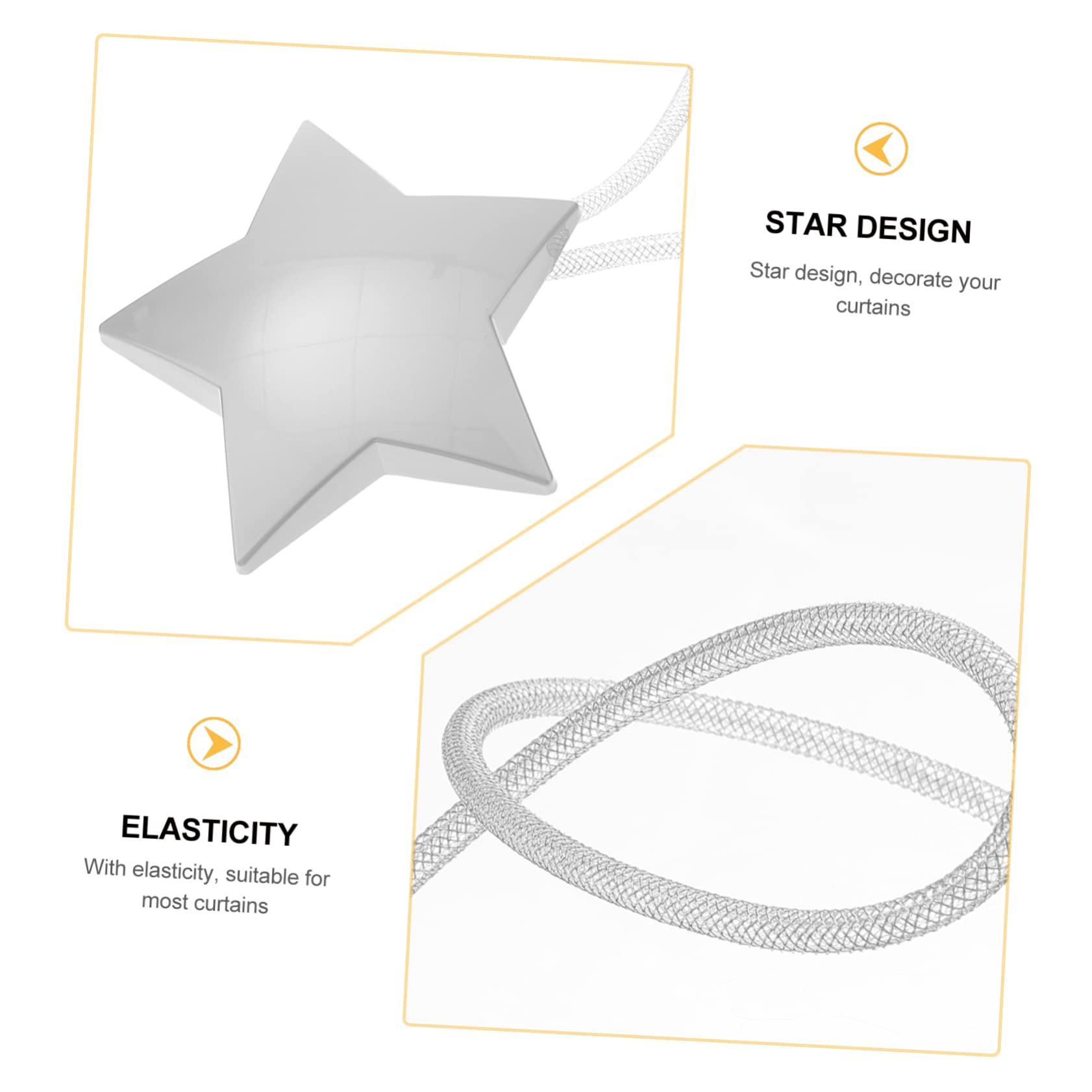 IMIKEYA Lot De 5 Embrasses Magnétiques en Métal pour Rideaux pour Chambre Cuisine Salon