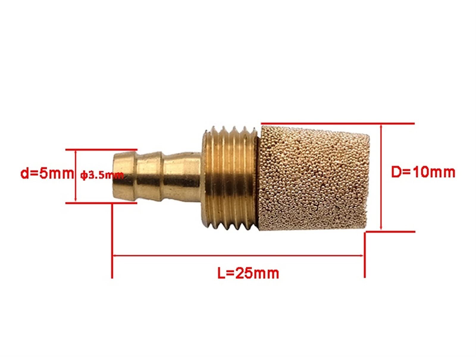 DingMotuo Brass Antifoam Heavy Hammer Oil Filter Pipe Fuel Tank Methanol Gasoline RC Model RCEXL DLE Engieen Car Boat Accessory(5 PCS)