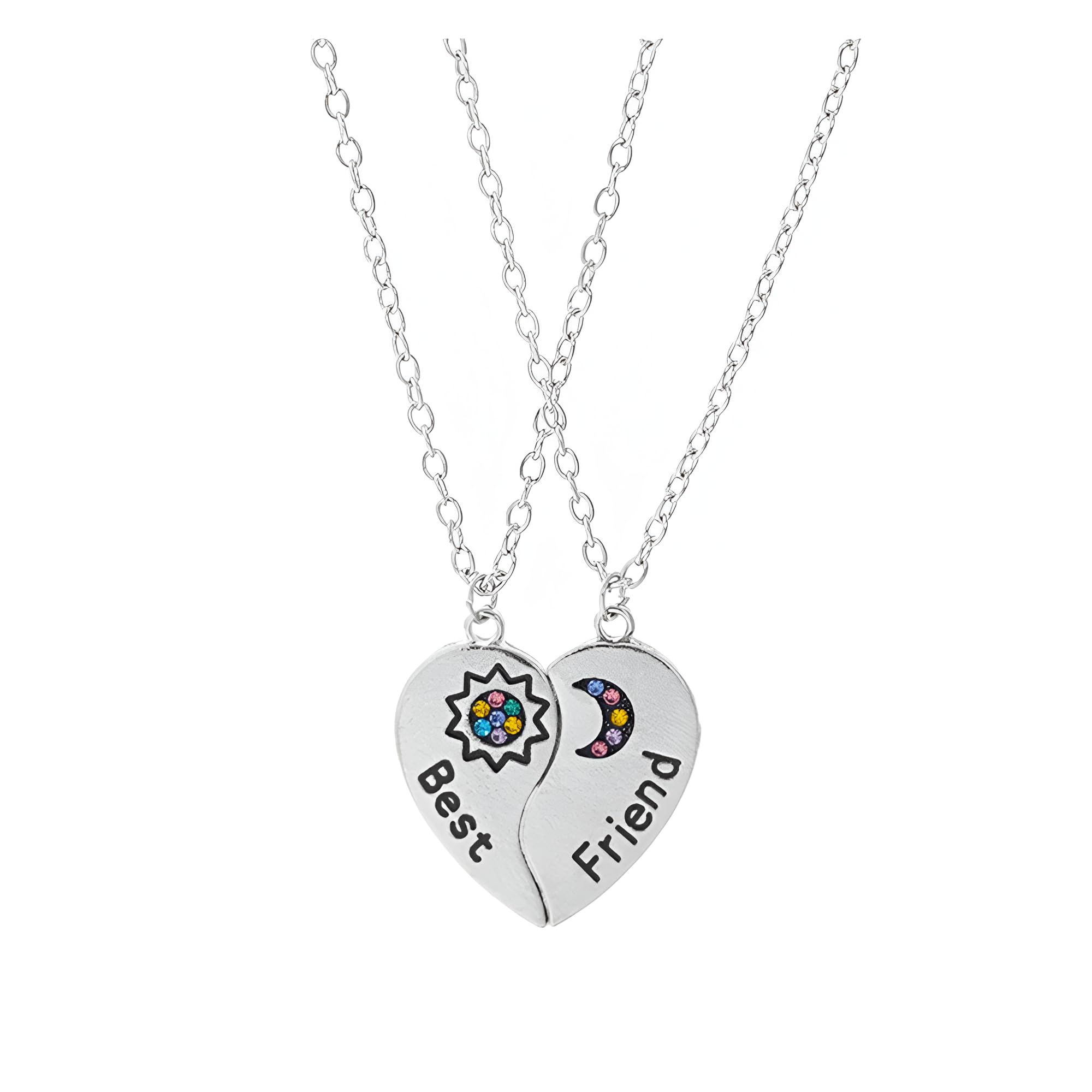 Collana con pezzi di puzzle in argento sterling 925 per donne e uomini, ciondolo stella nuvola sole luna 2/3/4/5 pezzi, collana Millennium, coppia