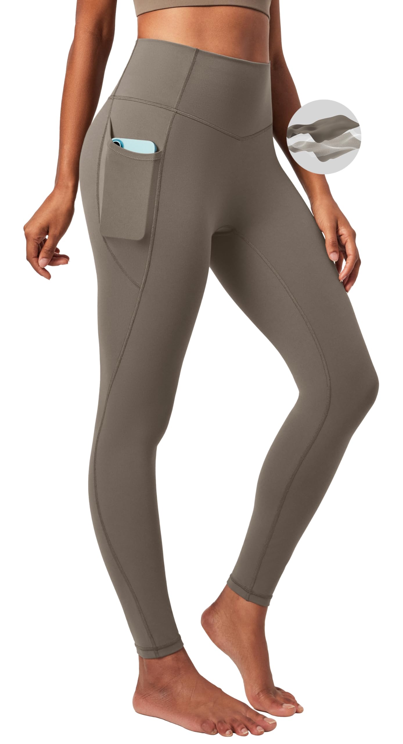 Heathyoga Compression Leggings for Women Tummy Control No Front Seam Leggings with Pockets for Women Workout Yoga Pants