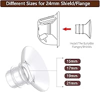 Vista 3 de Inserto de brida de 0.59 pulgadas, 6 piezas, compatible con espectros de brida de 0.59 pulgadas/insertos de brida para Spectra/Momcozy Insertos