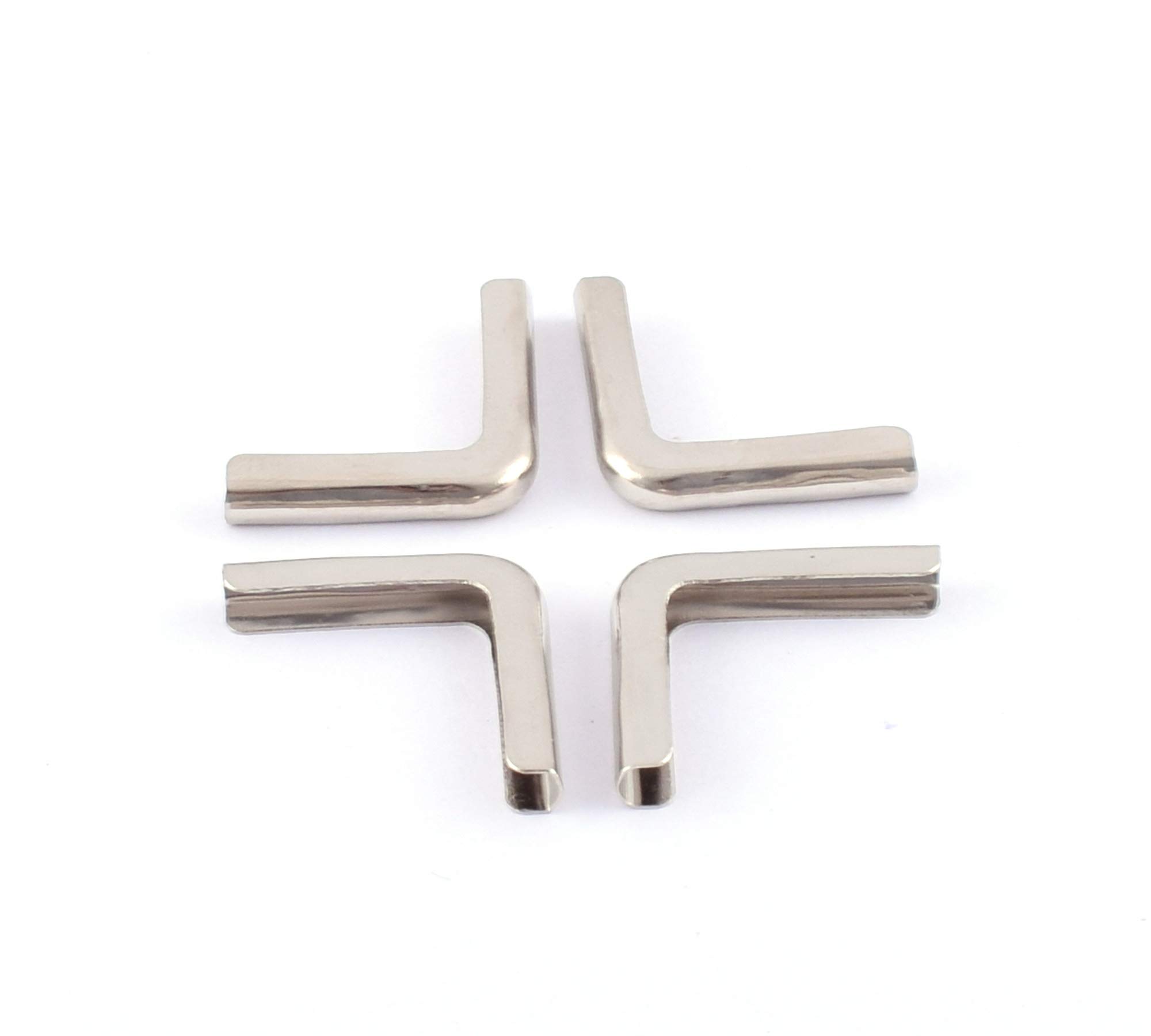 25mm Corner Protectors Metal Corners with Retro Pattern Corner Protector for Boxes, Tables and Books Corner Bracket Jewelry (Rose Gold)